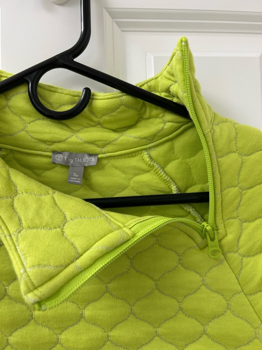 Talbots quilted Lime Green size SP Like New - Picture 4 of 5